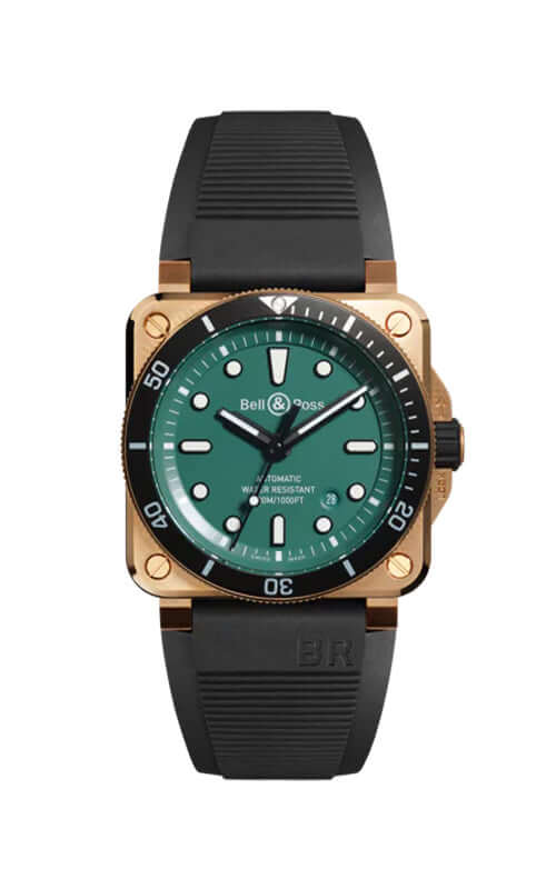 Bell & Ross BR-03 Diver Black & Green Bronze BR0392-D-LT-BR/SRB