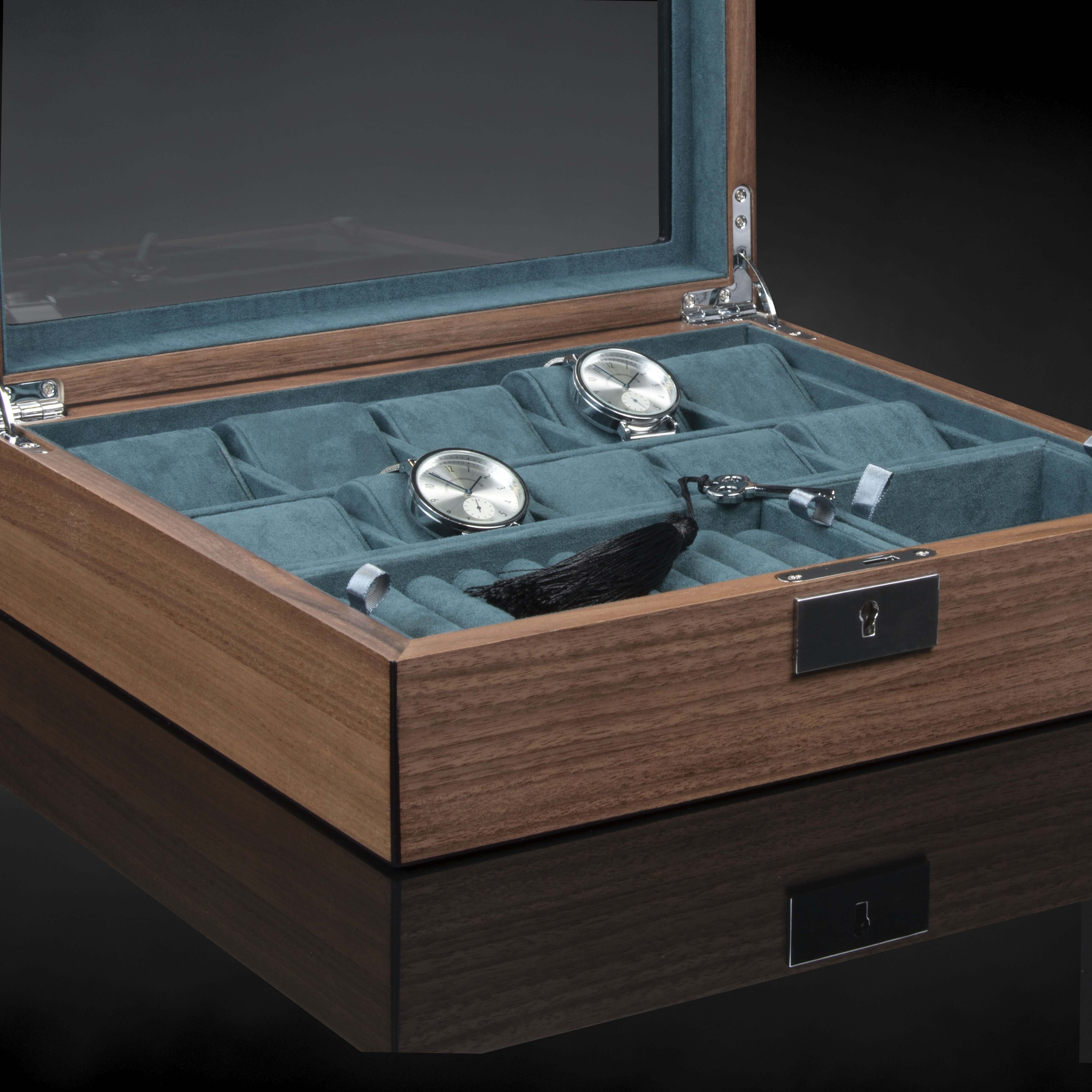 Borneaux 10+ Watches Walnut Box - Image 3