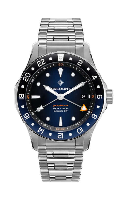 Bremont Supermarine 300M GMT, 'Glacier' Blue SM40-GMT-SS-BLBK-B