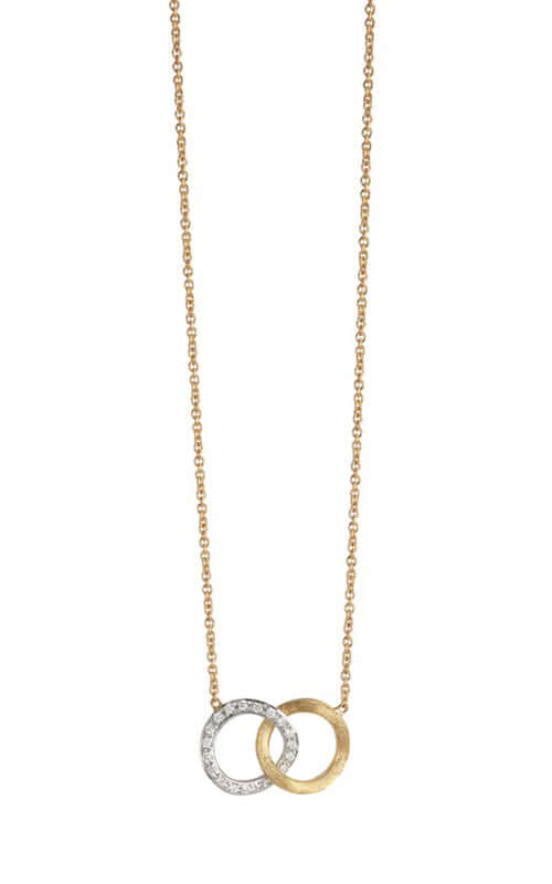 Marco Bicego Jaipur Yellow and White Gold Diamond Circle Link Pendant CB1803-B-YW
