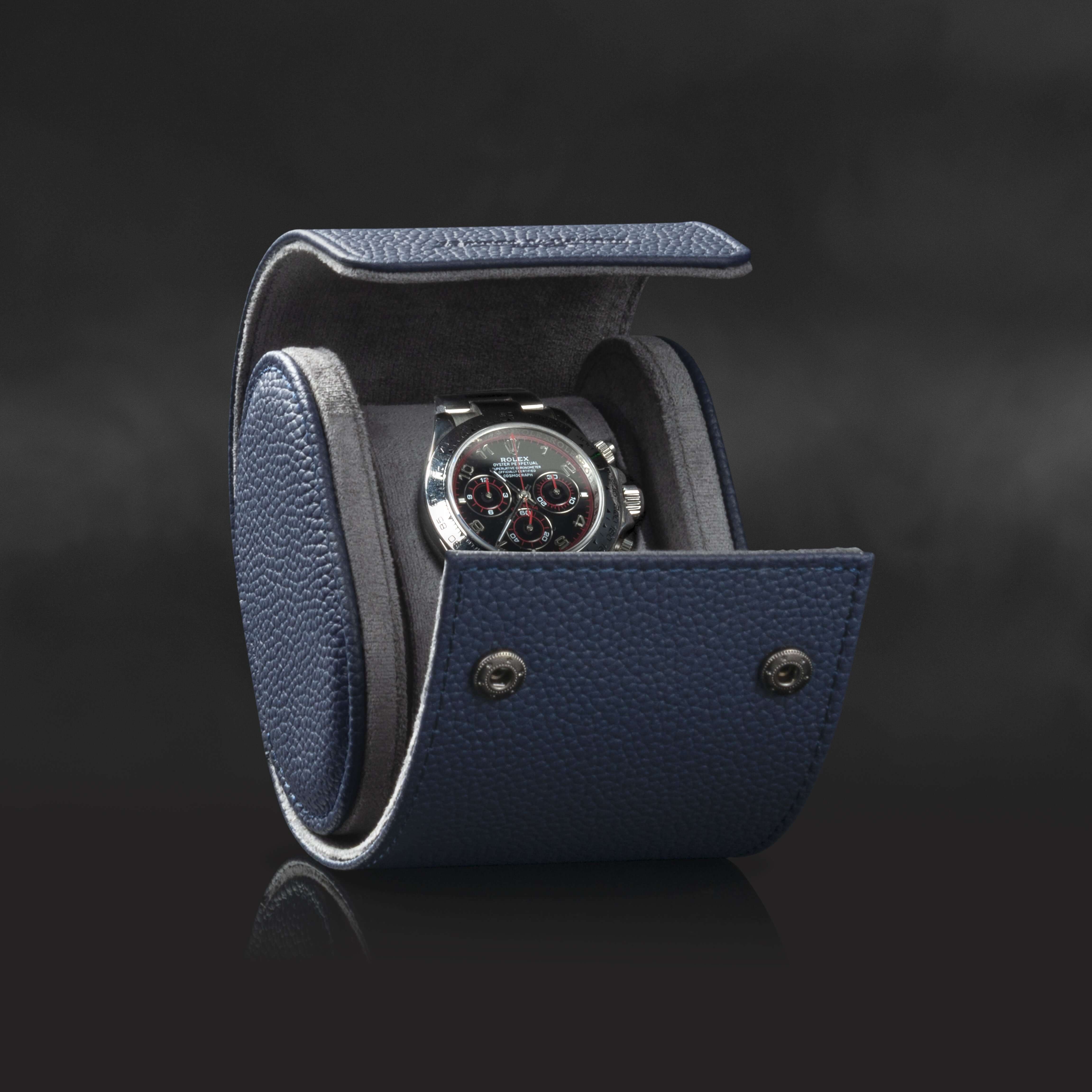 Charles Single Watch Roll Blue & Anthracite - Image 4