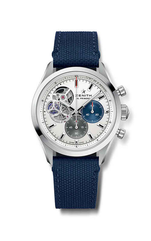 Zenith Chronomaster Open - Blue Cordura (White dial) Ref 03.3300.3604/69.C823