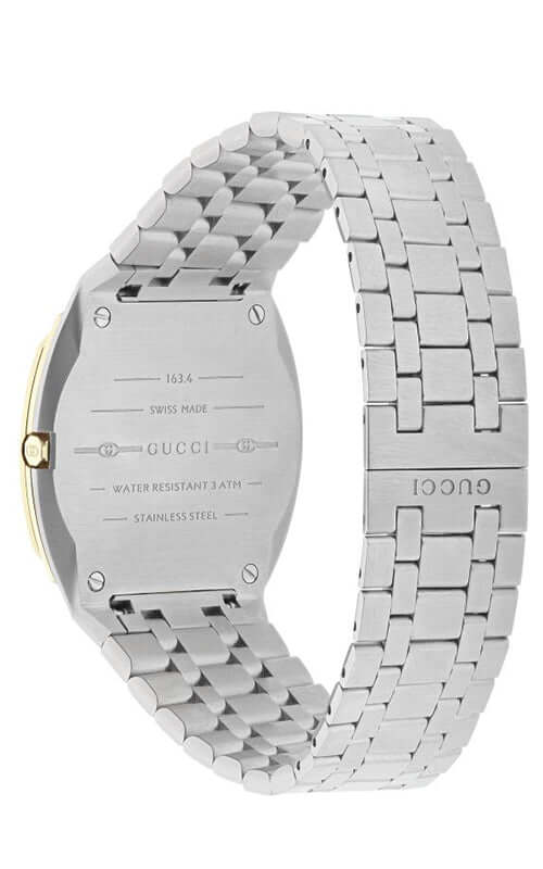GUCCI 'GUCCI 25H' Steel and 18k Gold Watch YA163405 - Image 2