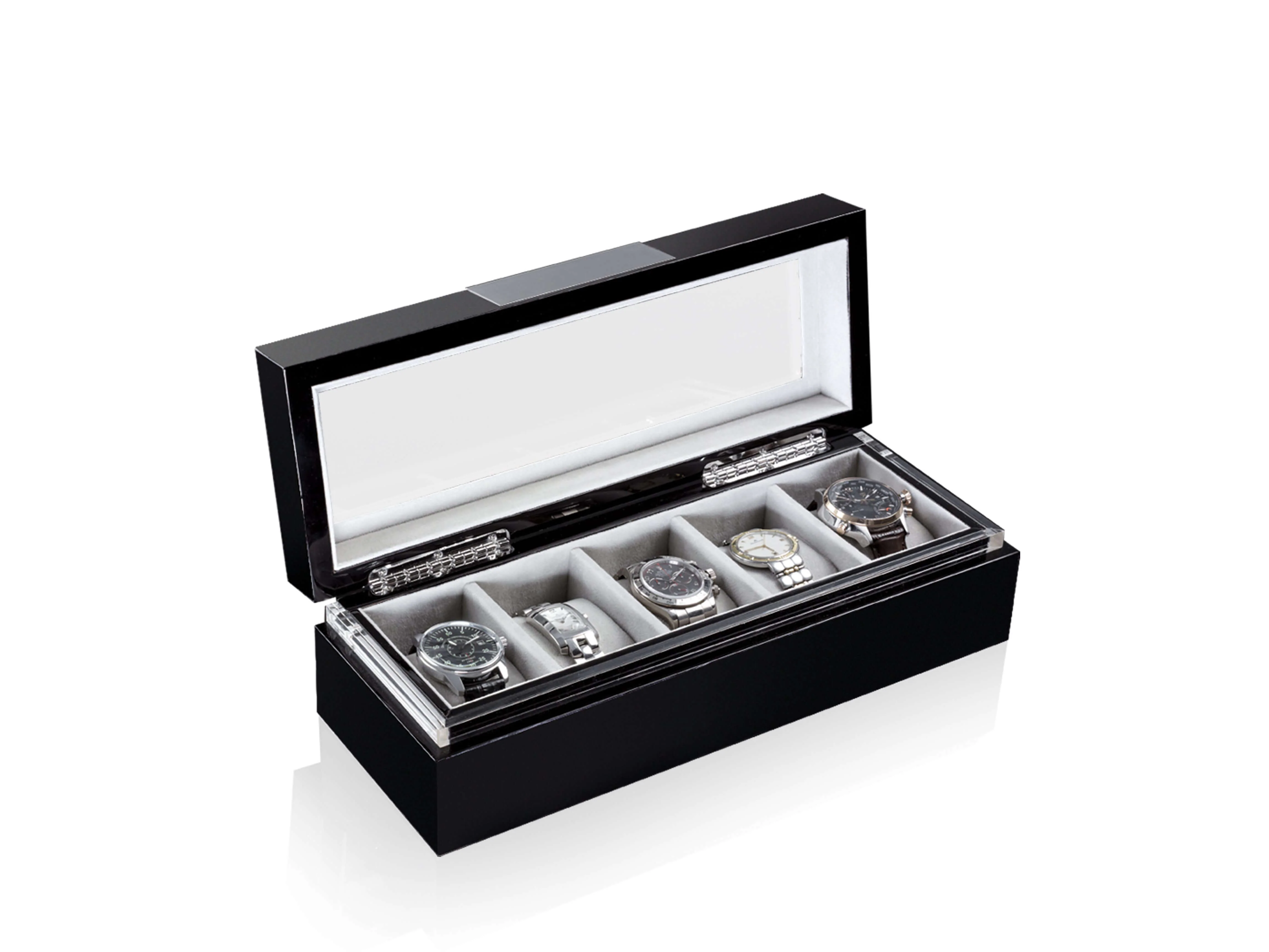 Executive 5 Watches Black & Gray Box