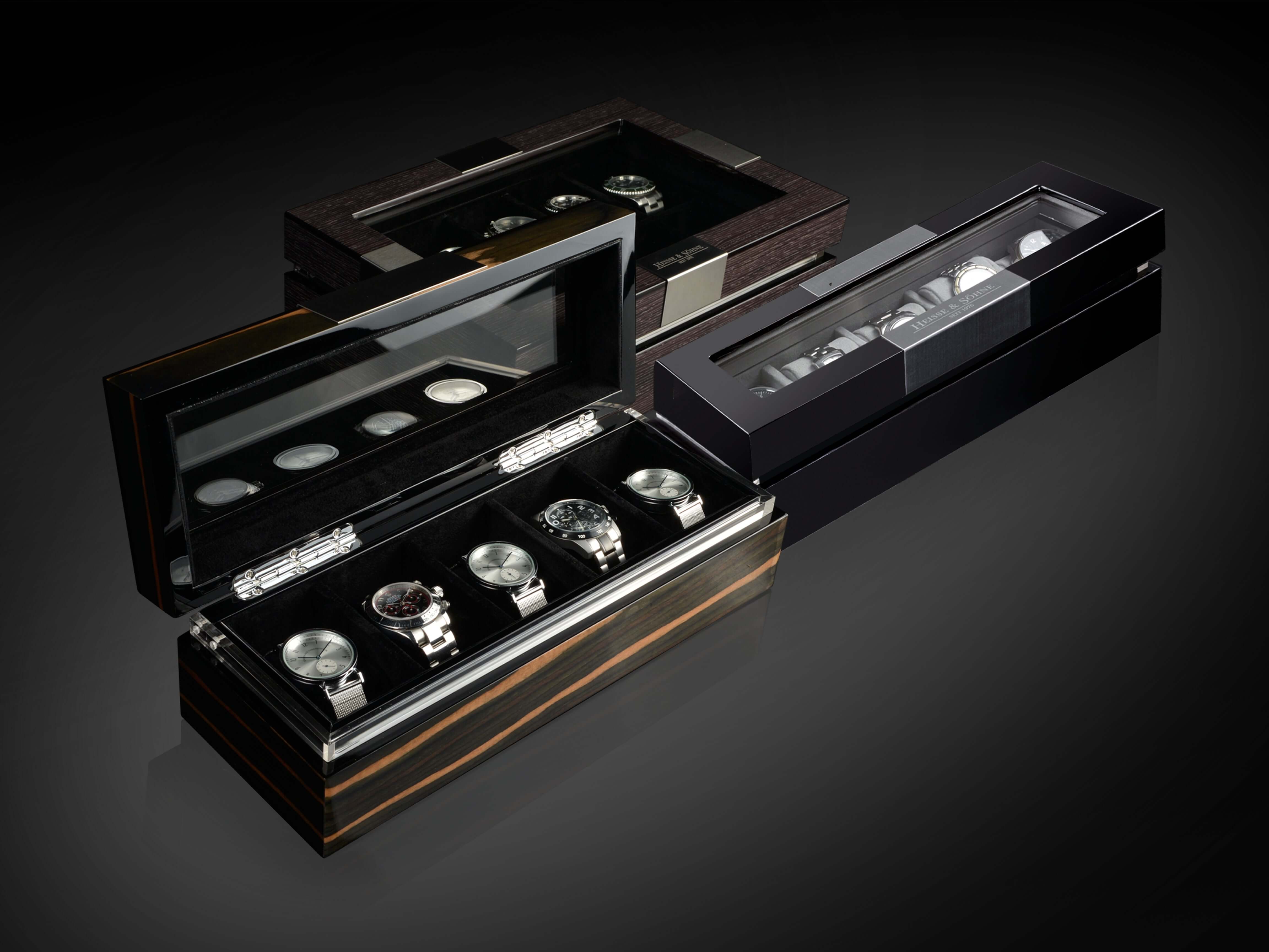 Executive 5 Watches Black & Gray Box - Image 4