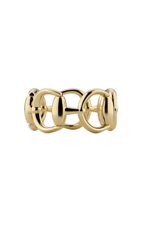GUCCI 18K Horsebit Yellow Gold Ring YBC831316001