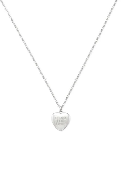 GUCCI Blind For Love Silver Necklace YBB84358900100U