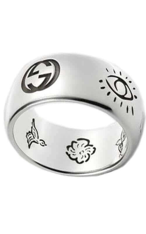 GUCCI Blind For Love Silver Ring YBC455248001014 - Image 2
