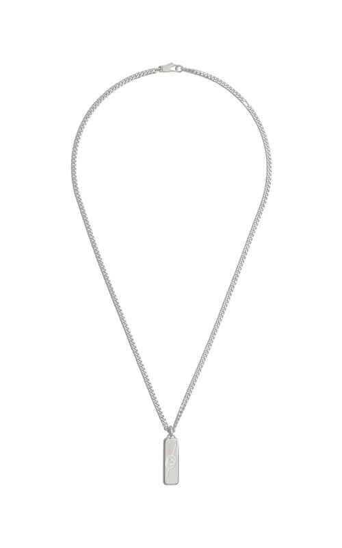 GUCCI Diagonal Interlocking G Necklace Sterling Silver YBB77405500100U