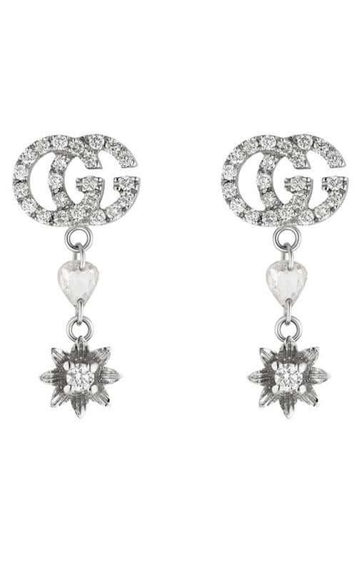 GUCCI Flora Earrings White Gold and Diamonds YBD58183000100U