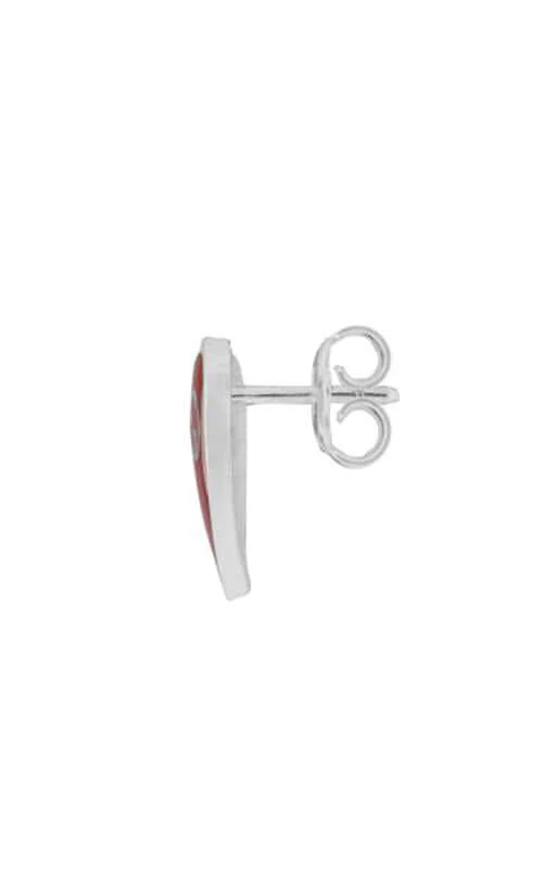 GUCCI Heart SILVER & RED ENAMEL Earrings YBD64554700100U - Image 2
