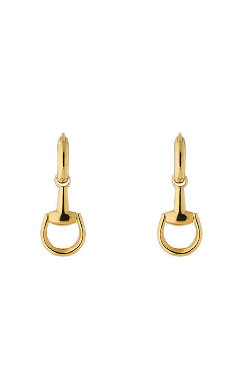Gucci Horsebit Earrings Yellow Gold YBD79565600100U