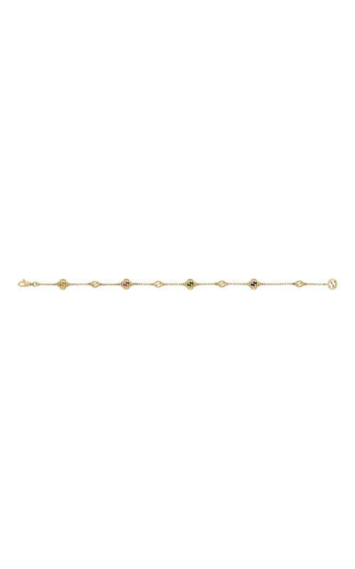 GUCCI Interlocking G Gems 18k Gold Bracelet YBA662430001 - Image 2