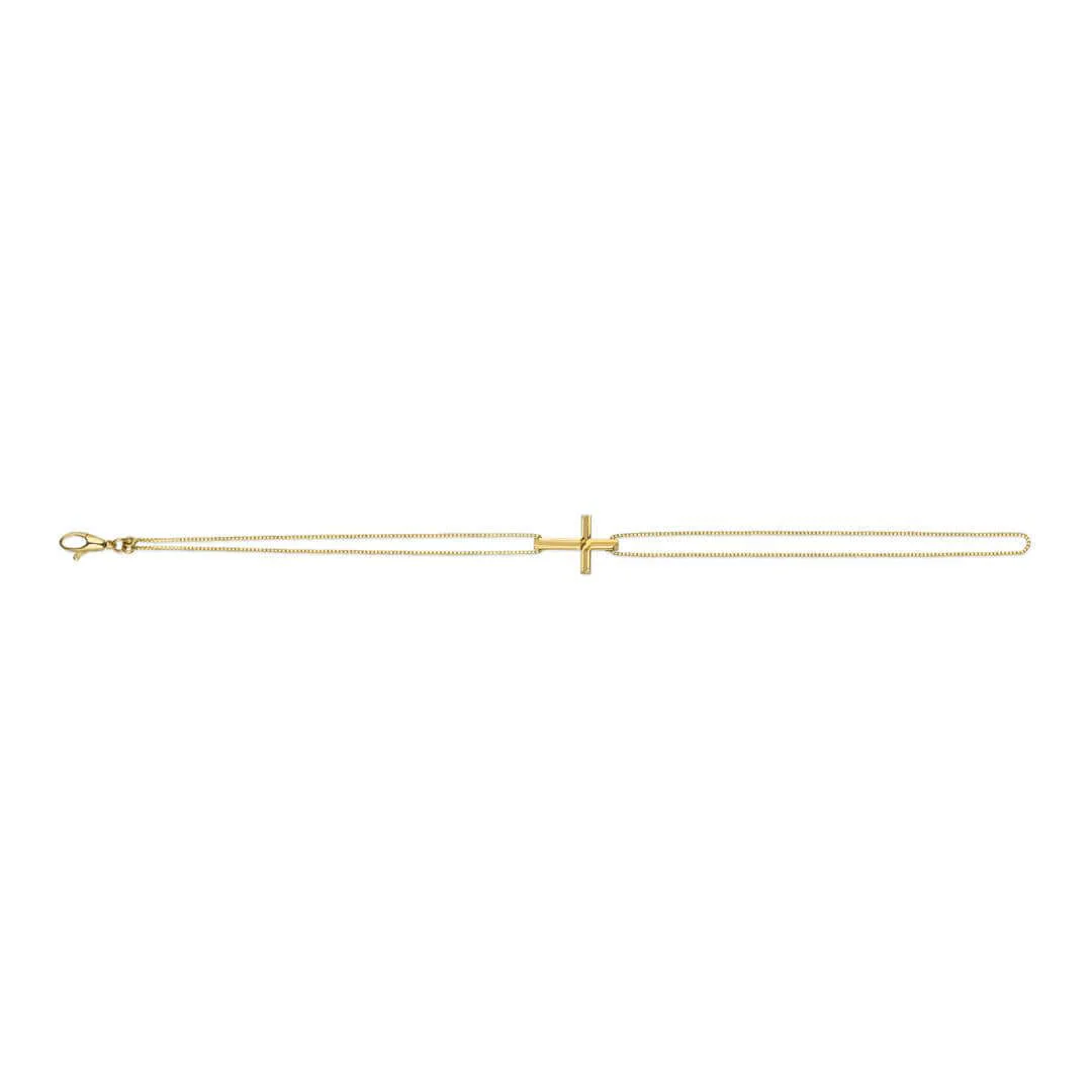 GUCCI Link to Love 18k Yellow Gold Cross Bracelet YBA759354001 - Image 2