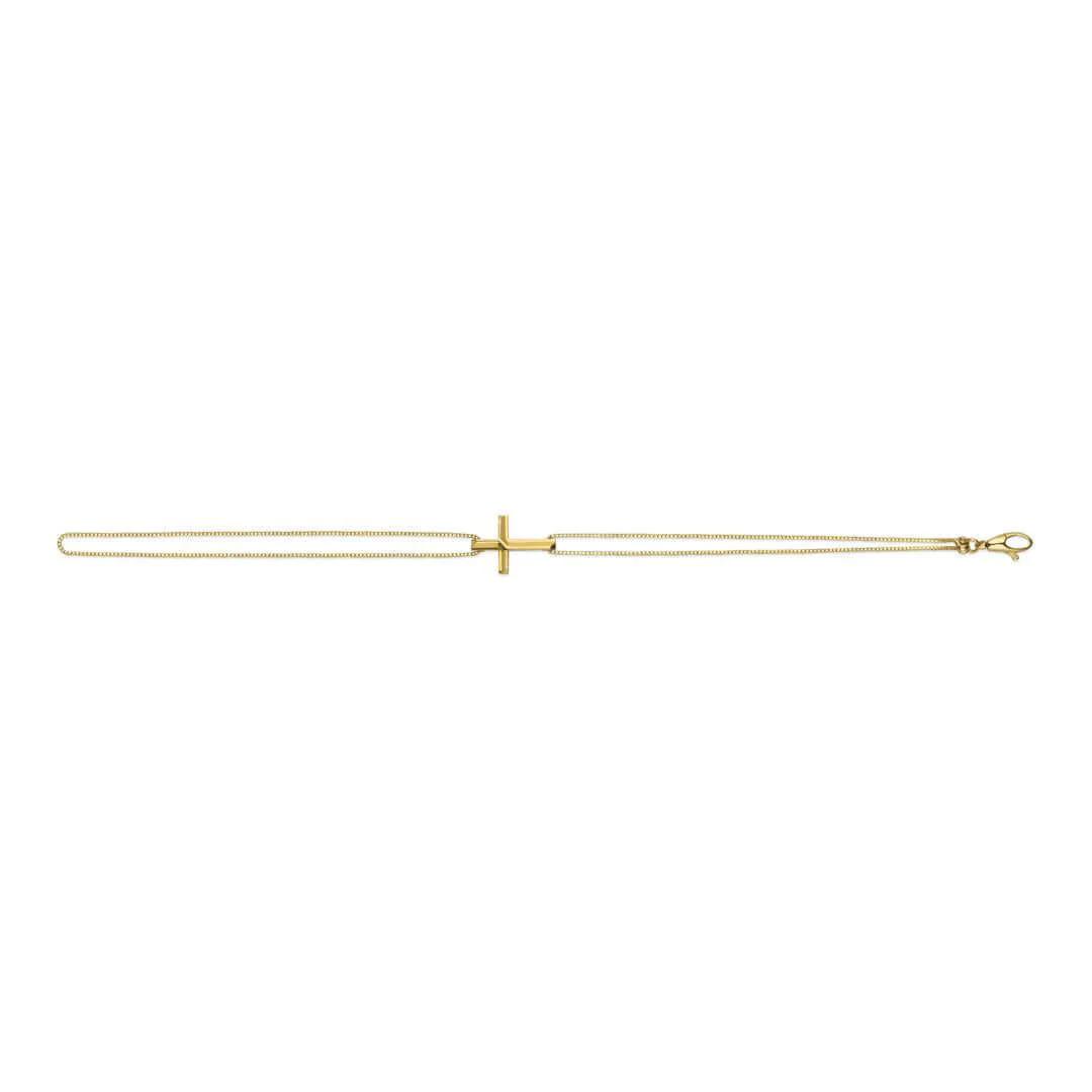 GUCCI Link to Love 18k Yellow Gold Cross Bracelet YBA759354001 - Image 3