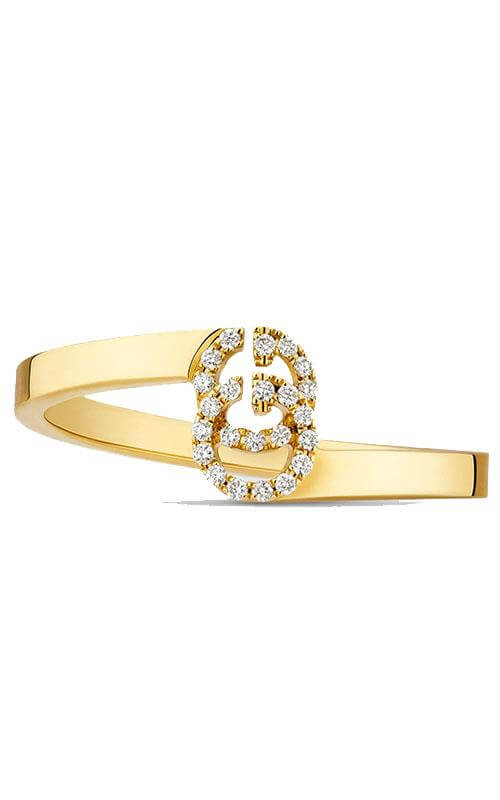 GUCCI GG Running 18k Yellow Gold & Diamond Stacking Ring YBC457127002014 - Image 2