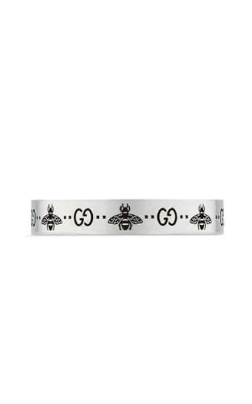 GUCCI Signature Silver Ring with Bee Motif YBC729898001 - Image 2