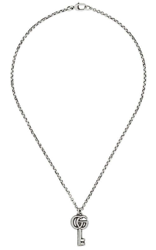GUCCI Silver Marmont Double G Key Necklace YBB62775700100U