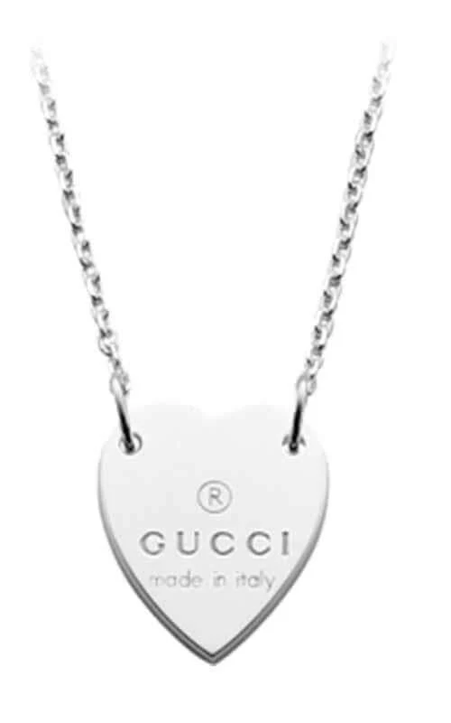 Gucci Trademark Necklace, Sterling Silver (YBB223512001)
