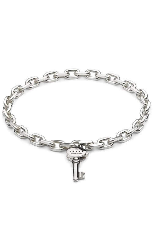 Gucci Trademark Silver Bracelet with Key YBA796345001