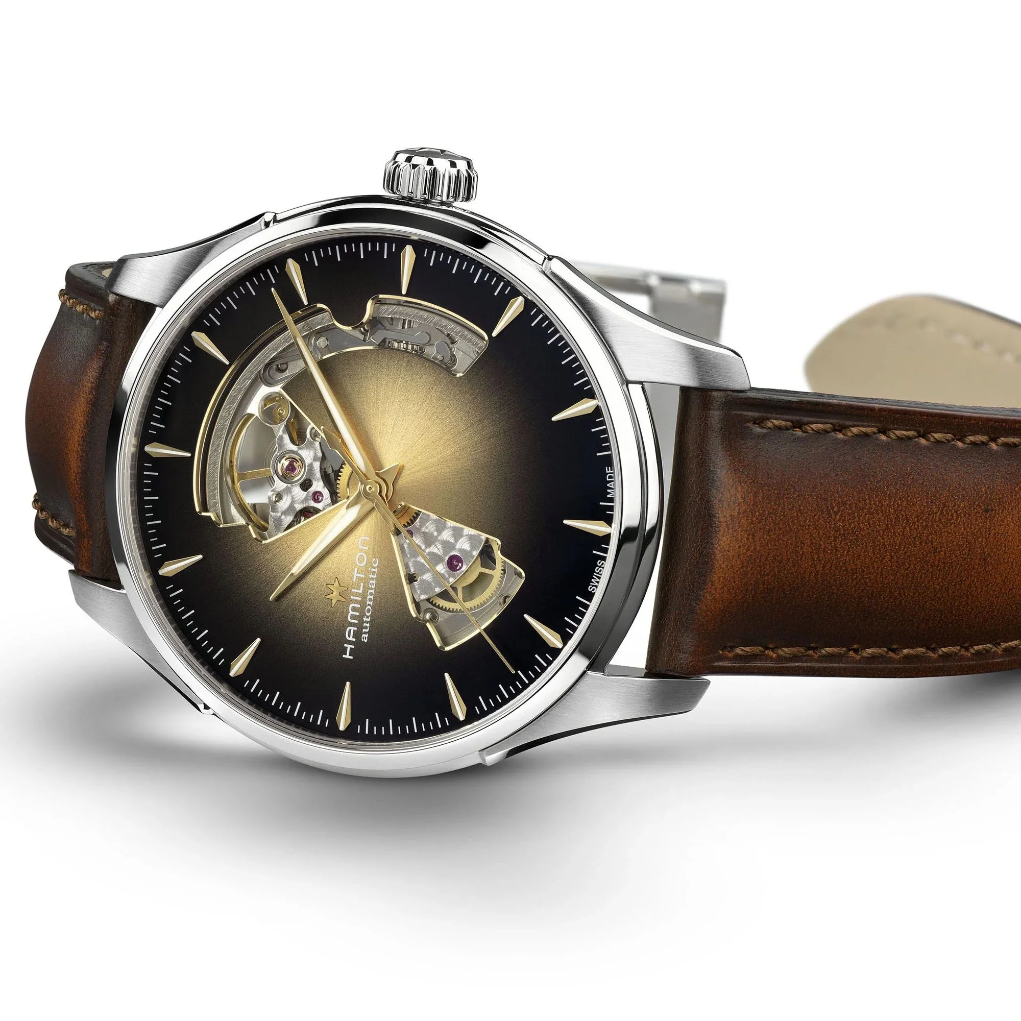 Hamilton Jazzmaster Open Heart Watch H32675501 - Image 2