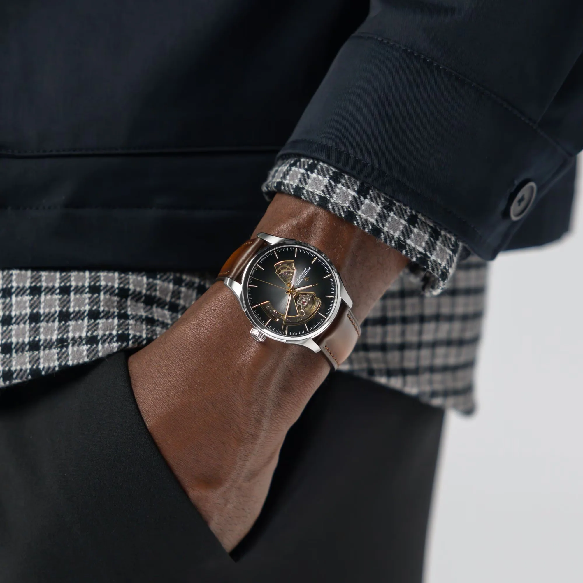Hamilton Jazzmaster Open Heart Watch H32675501 - Image 6