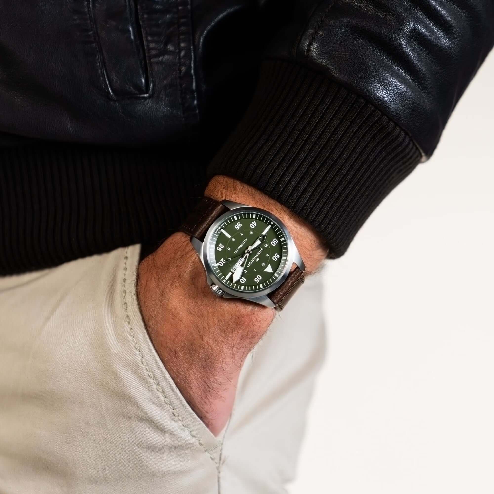 Hamilton Khaki Aviation Pilot Day Date Watch H64635560 - Image 6