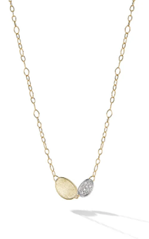 Marco Bicego Lunaria 18k Gold Necklace with Diamonds CB2591B
