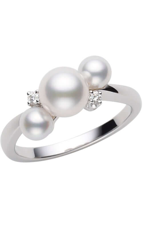 Mikimoto Akoya Cultured Pearl and Gold Ring MRQ10031ADXW