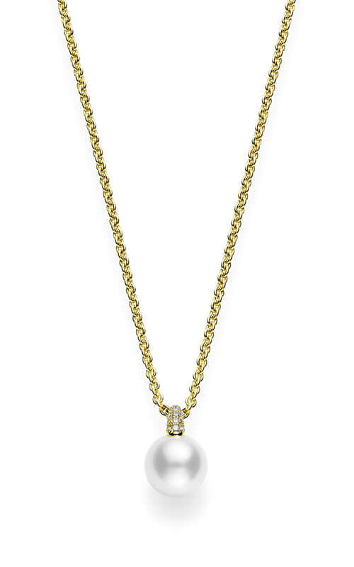 Mikimoto Akoya Cultured Pearl and Pave Diamond Pendant MPA10308ADXK