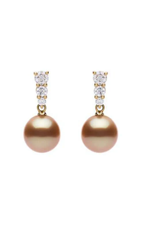 Mikimoto Morning Dew Golden South Sea Cultured Pearl Earrings PEA643GDK 10