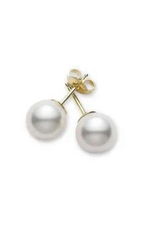 Mikimoto Stud Earrings Akoya Pearl White 8mm A+ PES802K