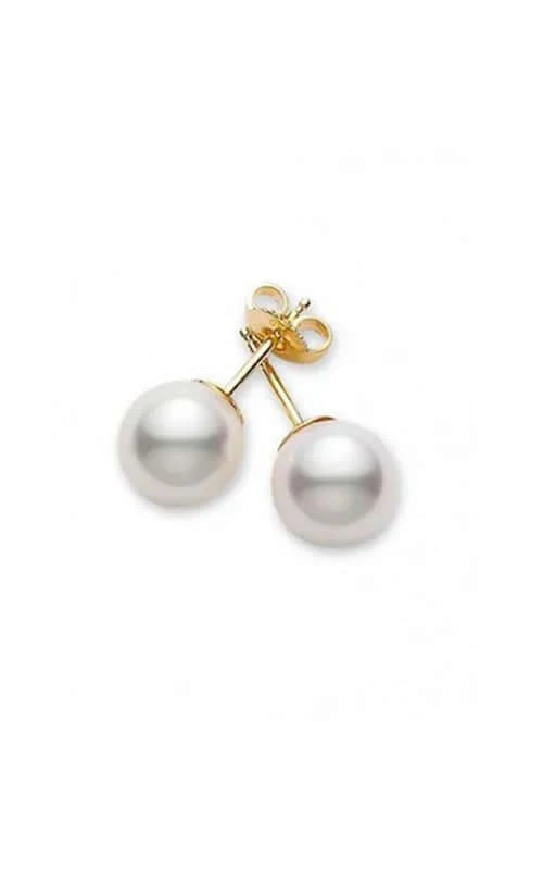 Mikimoto Stud Earrings Akoya Pearl White PES702K