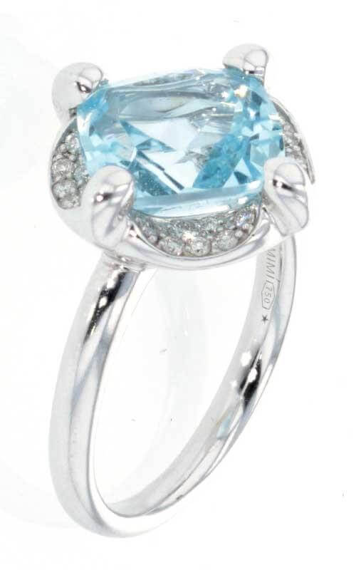 Mimi Cocktail White Gold, Blue Topaz and Diamonds Ring  (A562B025B) - Image 3