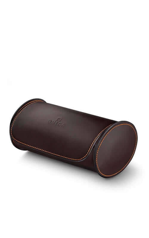 Omega Fine Leather Watch Box - Brown/Orange 7070320014 - Image 2