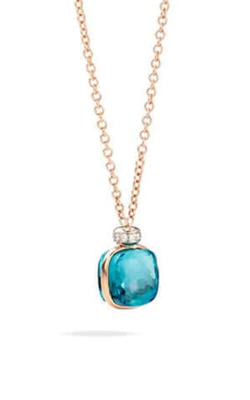 Pomellato Nudo Pink Gold London Blue Topaz and Diamond Necklace PCC2022O6WHRDB0TL_Med