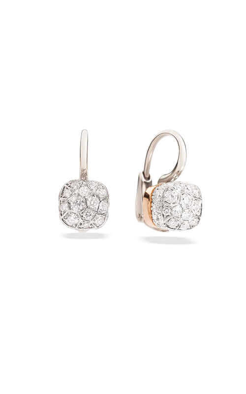 Pomellato Nudo Earrings White Gold, Rose Gold and Diamonds POB5010O6000DB000