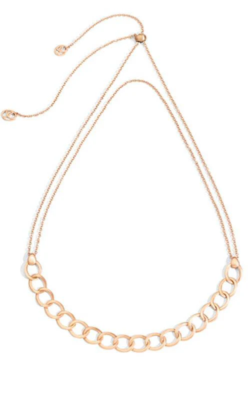Pomellato Brera Collection 18K Rose Gold Link Choker Necklace