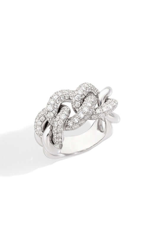 Pomellato Catene 18k White Gold Ring with Diamonds PAC3011O2WHRDB000
