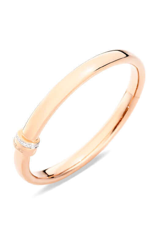 Pomellato Iconica Bangle 18k Rose Gold with Diamonds PBC0102O7WHRD