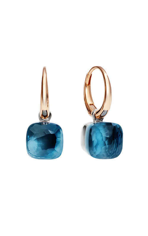 Pomellato Nudo Rose Gold Blue London Topaz Earrings POB2010O6000000TL