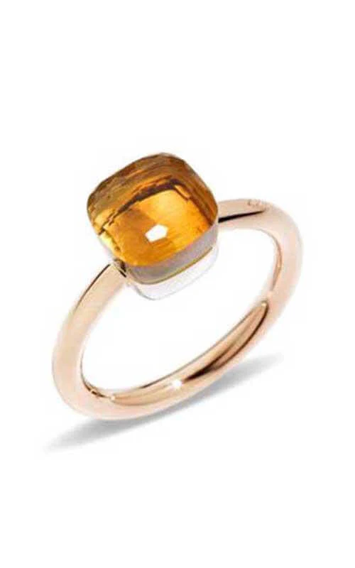 Pomellato Nudo Ring Rose Gold, White Gold and Madeira Quartz (A.B403/O6/OV)