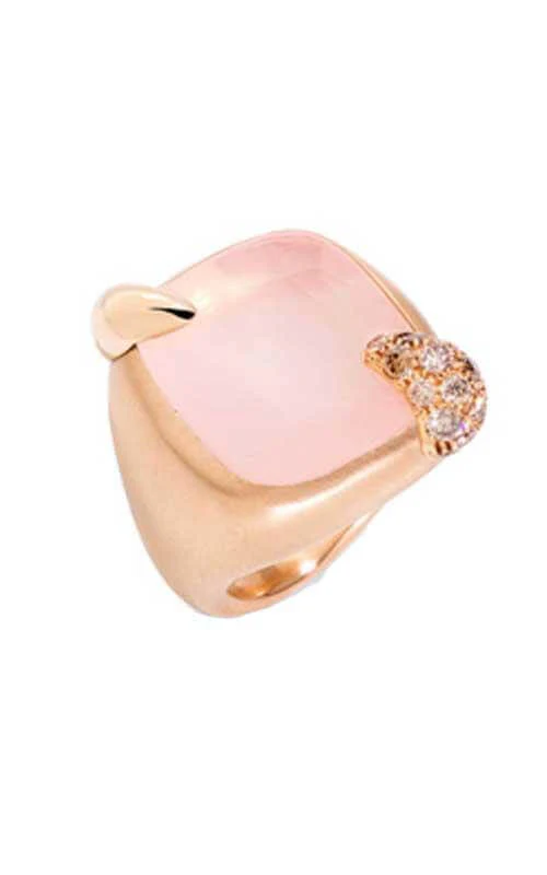 Pomellato Ring Ritratto Gold and Pink Quartz (PAB7081O7000DBRQR)