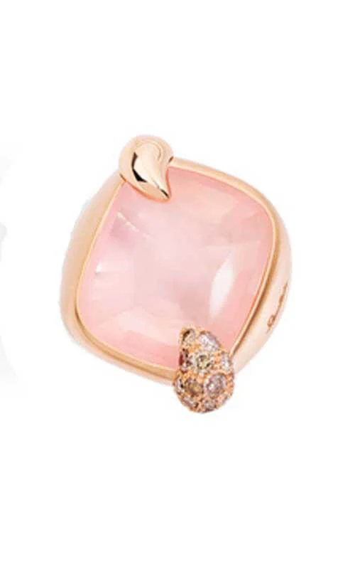 Pomellato Ring Ritratto Gold and Pink Quartz (PAB7081O7000DBRQR) - Image 3