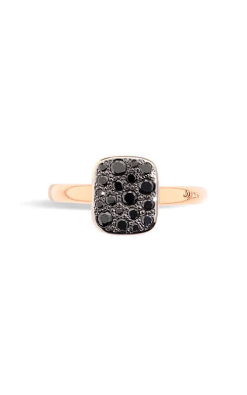 Pomellato 18k Ping Gold Sabbia Black Diamond Ring PAB9032O7000DBK00 - Image 2