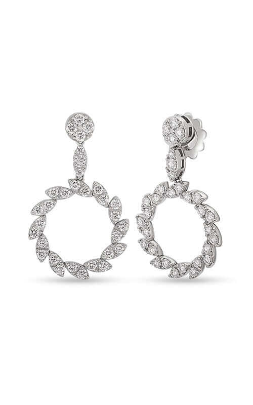 Roberto Coin 18k White Gold Swirl Earrings with Diamonds 8882842AWERX0