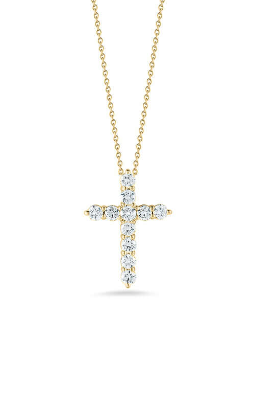 Roberto Coin Cross Pendant Yellow Gold and Diamond 000856AYCHX0