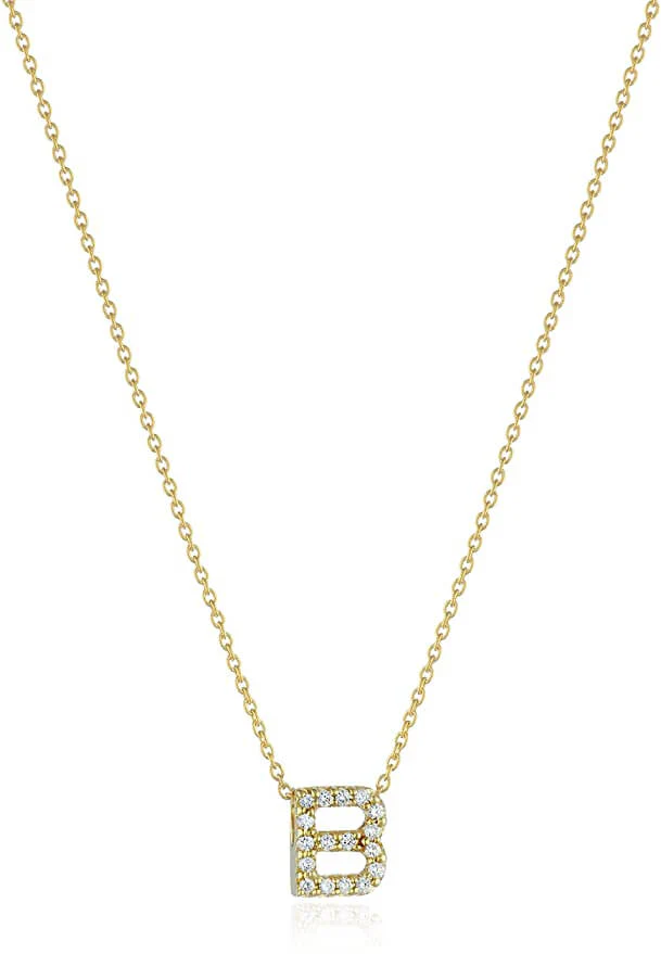 Roberto Coin Love Letter B Pendant Yellow Gold and Diamonds 001634AYCHXB