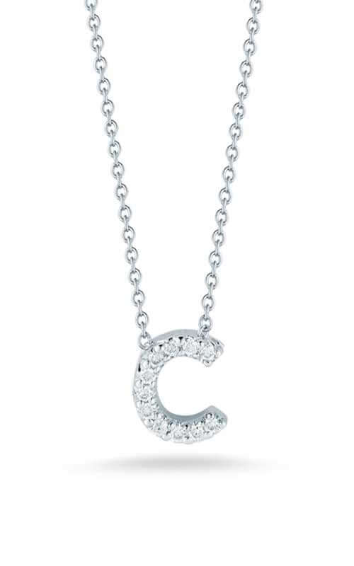 Roberto Coin Love Letter C Pendant White Gold and Diamonds (001634AWCHXC)