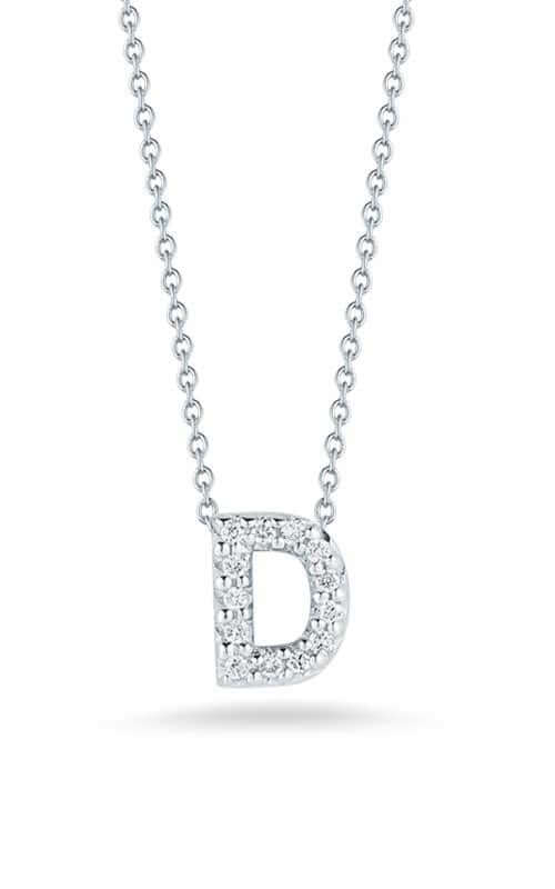 Roberto Coin Love Letter D Pendant White Gold and Diamonds (001634AWCHXD)